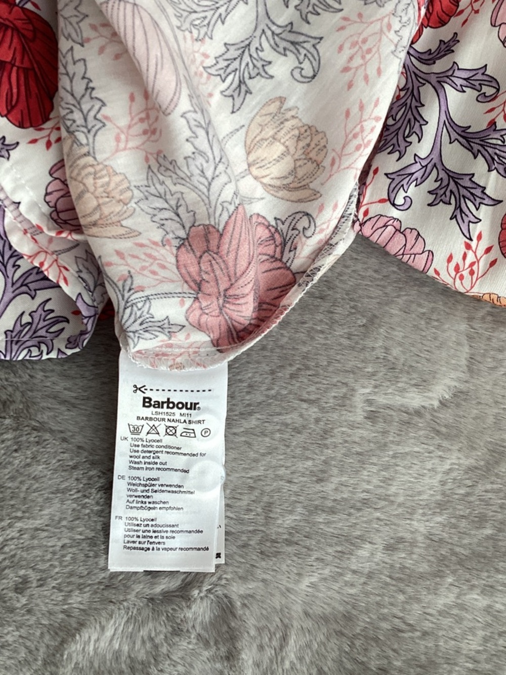 Barbour Red and Purple Floral Button-Up Shirt - Picture 12 of 12